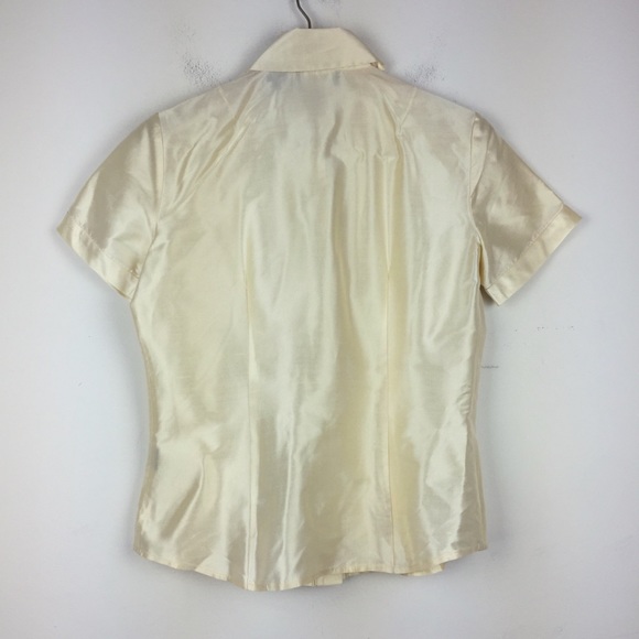 Vintage 90s Y2K pure silk shirt sleeve blouse - Picture 2 of 7